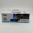 Pyle PDA6BU.5 Compact Bluetooth Stereo Amplifier - Desktop Audio Power Amp Receiver with FM Radio, MP3/USB/SD Readers, Digital LCD Display, Microphone Input (200 Watt), Black (Renewed)