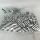 JELLYMONI 100% Natural Cotton 3pcs Striped Duvet Cover Sets,White Duvet Cover with Khaki Stripes Pattern Printed Comforter Cover,with Zipper Closure & Corner Ties(Queen Size)