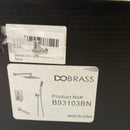 DoBrass Tub Shower Faucets Set Complete with Pre-embedded Valve, 10-inch Square Waterfall Shower Head System with Handheld Shower and Tub Spout, Bathroom with Bathtub, Wall Mounted, Brushed Nickel