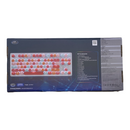Bluetooth Mechanical Gaming Keyboard with LED Backlit 87 Anti-Ghosting Key Ergonomic Metal Plate Wired/Wireless 2.4Ghz USB Receiver Rechargeable 3300mAh Battery for PC Mac Gamer (Red Mix/Blue Switch)
