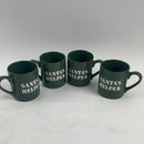 16oz Stoneware Santa's Helper Christmas Mug Green - Threshold- Set of 4