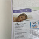 Protect-A-Bed Premium Cotton Terry Cloth Waterproof Mattress Protector, Blocks Dust Mites and Allergens, Machine Washable, Split Queen, White