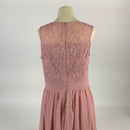Dressystar Women's Lace Chiffon Bridesmaid Dress Sleeveless Formal Wedding Party Dress 0046 Blush L