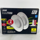 InstaTRIM 4 in. 45-Watt Equivalent Soft White (2700K) Dimmable LED Recessed Downlight Bulb (2-Pack)