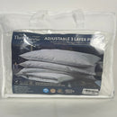 Three Geese Adjustable Layer Goose Feather Innner Pillow with Outer Pillowcase Filling Soft Polyester,Assembled Bed Pillow,100%Cotton,Good for Side&Back Stomach Sleeper,Standard/Queen Size 1 Pack.