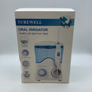 TUREWELL Water Dental Oral Irrigator for Teeth/Braces,10 Pressure Levels Water Teeth Cleaner 8 Water Jet Tips for Family, 600ML Electric Dental Flosser for Tooth Cleaning (White)