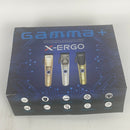 GAMMA+ X-Ergo Professional Cordless Clipper with 9V Microchipped Magnetic Motor, 3 Custom Lids in Matte Chrome, Gold, Rose Gold