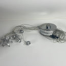 Mood 12-Light Satin Nickel Chandelier with Stainless Steel Mesh and Glass Globe