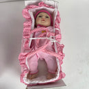 Aori Lifelike Reborn Baby Doll 18 inch Real Looking Newborn Baby Girl in Pink Bassinet Handmade Soft Vinly and Weighted Body with 9-Piece Gift Set for Girls 3+