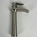 GGStudy Bathroom Faucet Brushed Nickel Waterfall Single Handle One Hole Tally Body Farmhouse Bathroom Vessel Sink Faucet Matching with Pop Up Drain