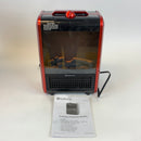 Comfort Zone Mini Fireplace Ceramic Heater Red No Size