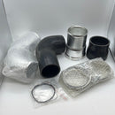 MOCW 3.5" Cold Side Intercooler Pipe & Boot Upgrade Kit Compatible with 2011-2016 Ford 6.7L Powerstroke Diesel F-250 F-350 F-450, Silver