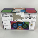 Wireless Express - Mini Boombox with LED Speakers â€“ Retro Bluetooth Speaker w/Enhanced FM Radio - Perfect for Home and Outdoor (Retro Multi)