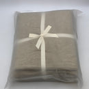 TIPTOE BEAR Duvet Cover Set, 100% Washed Cotton 3 Piece Set with Zipper Closure, Ultra Soft Breathable Chic Bedding, 1 Duvet Cover and 2 Pillow Shams, Beige King Size 104"x 90"(No Comforter)
