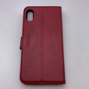 TUCCH iPhone Xs Max Case, PU Leather Xs Max Wallet Case with RFID Blocking Card Slot, Stand Folio Cover, Auto Wake/Sleep Wireless Charging Shockproof TPU Shell Compatible with iPhone Xs Max Dark Red