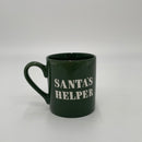 16oz Stoneware Santa's Helper Christmas Mug Green - Threshold- Set of 4