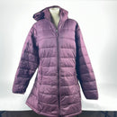 Amazon Essentials Women's Lightweight Water-Resistant Hooded Puffer Coat, Burgundy, X-Large