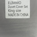 ELIMMO 100% Washed Cotton Duvet Cover Set 3 Pieces Luxury Soft Bedding Set with Zipper Closure Solid Color Pattern Mauve Brown Linen Like Duvet Cover King Size(No Comforter)