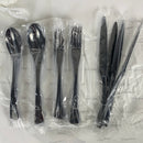 Culterman 20 Piece Black Flatware Silverware Cutlery Sets, unique modern look, Home & Kitchen Stainless Steel Dinnerware/Tableware/Utensils Sets For 4, Include Knives/Forks/Spoons Dishwasher Safe