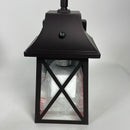 FLALINKO Dusk to Dawn Outdoor Wall Sconce - 2 Pack 14" Farmhouse Porch Light in Oil Rubbed Bronze Finish Clear Seedy Glass for Garage, Patio, Porch, Doorway, Entryway (ORB, Twin Pack)