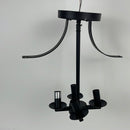 Industrial 3-Light Semi Flush Mount Ceiling Light, Modern Farmhouse Lighting Fixture with Metal Cage, Black Vintage Retro Pendant Lamp for Hallway Kitchen Bedroom Living Room Bathroom Entryway
