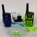 Walkie Talkies for Adult, Rechargeable Long Range Walky Talky Handheld Two Way Radio with NOAA Weather Channel, 6x1000MAH AA Batteries and USB Charger Included (Blue and Green 2 Pack)
