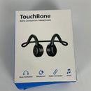 Wireless Bone Conduction Headphones Bluetooth 5.0 Open Ear Sports Headset with Mic Sweatproof for Running, Bicycling, Hiking (Black)