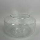 Semi Flush Mount Ceiling Light, Seeded Clear Glass Shade Light Fixtures with Brushed Nickel Finish for Hallway, Schoolhouse, Entryway, Kitchen, Dining Room, Bedroom