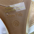 DREAM PAIRS Women's Aditi Low Wedge Dress Sandals-Gold-Size 9.5