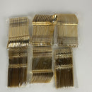 BUCLA 350PCS Gold Plastic Plates with Disposable Plastic Silverware&Hand Napkins, Gold Plastic Dinnerware Lace Design include 100 Plates,50 Forks, 50 Knives, 50 Spoons,50 Cups,50 Disposable Napkins