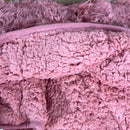 Uttermara Faux Fur Weighted Blanket 15lbs, Super Soft Plush Fleece and Cozy Sherpa Reverse, Shaggy Long Fur Throw Blankets 60"x80" Blush Pink