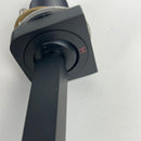 AUXO 3 Holes 2 Handles Widespread Bathroom Sink/Waterfall Faucet Solid Brass Lavatory Mixer Taps in Matte Black