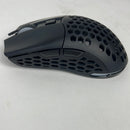 Pwnage Ultra Custom Symm 2 Wireless RGB Gaming Mouse - Esports Pro Gamer Flawless Professional PAW3370 Optical Sensor 19,000 DPI - Flexible Paracord Cable - 100% PTFE Skates (Honeycomb Sides, Black)