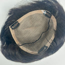 Hand Tied Lace Toupee Human Hair Extension Clip in Hairpieces Topper Top Hair Piece for Men with Hair Loss Natural Black (6â€œx6.3" 5