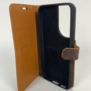 Snakehive Vintage Wallet for Samsung Galaxy S22 || Real Leather Wallet Phone Case || Genuine Leather with Viewing Stand & 3 Card Holder || Flip Folio Cover with Card SlotÂ  (Brown)