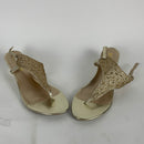 DREAM PAIRS Women's Aditi Low Wedge Dress Sandals-Gold-Size 9.5