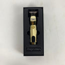 Rechargeable Hair Trimmer Portable Shaver Pro Gold Skeleton Stainless Steel All Metal Housing Outlining Cordless T-blade Hair Clipper Trimmer Shaving for Men Kids Baby Stylists Barber