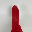 DREAM PAIRS Women's Red Thigh High Chunky Heel Platform Over The Knee Boots Size 8.5 M US Sarah-hi