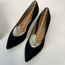 Vionic Women's Kit Josie Kitten Heels - Ladies Pumps with Concealed Orthotic Arch Support Black Suede 8 Medium US