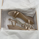 Jewel Badgley Mischka Women's Farah Wedge Sandal, Champagne, 10