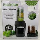 1000W Personal Bullet Blender for Shake and Smoothie, Healnitor Nutri Large Size Mixer with Blending and Grinding Blades for Kitchen, Tritan 32+15 Oz Travel Bottles for Fruits, Vegetables, Coffee, Black