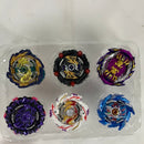 JIMI Bey Battling Top Blade Battle Set, 6 Burst Spinning Tops 1 Launcher Grip Starter Combat Game, Toy Gift for Kids Boys Ages 6 7 8 9 10 11 12+