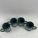 16oz Stoneware Santa's Helper Christmas Mug Green - Threshold- Set of 4