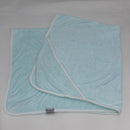 Bamboo Queen 2 Pack Bamboo Baby Bath Towel - Ultra Absorbent - Ultra Soft Hooded Towels for Kids - X Large Size for 0-7 Yrs (White and Blue, 37.5 x 37.5 Inch)