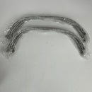 AUXO 3 Holes 2 Handles Widespread Bathroom Sink/Waterfall Faucet Solid Brass Lavatory Mixer Taps in Matte Black