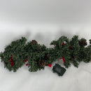 Lighted Christmas Poinsettia Mailbox Swag Multi
