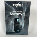 Pwnage Ultra Custom Symm 2 Wireless RGB Gaming Mouse - Esports Pro Gamer Flawless Professional PAW3370 Optical Sensor 19,000 DPI - Flexible Paracord Cable - 100% PTFE Skates (Honeycomb Sides, Black)