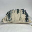 20''x20'' Oversize Striped Decorative Filled Square Throw Pillow Dark Blue - Rizzy Home