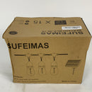 SUFEIMAS Solar String Lights Outdoor - 48 FT Commercial Grade Waterproof Patio Lights with S14 Edison Bulbs - Heavy Duty Solar Power Outdoor String Lights for Outside, Backyard, Bistro, Garden - 1W