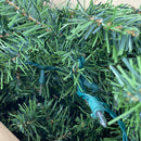 20' Lighted Pine Garland Clear